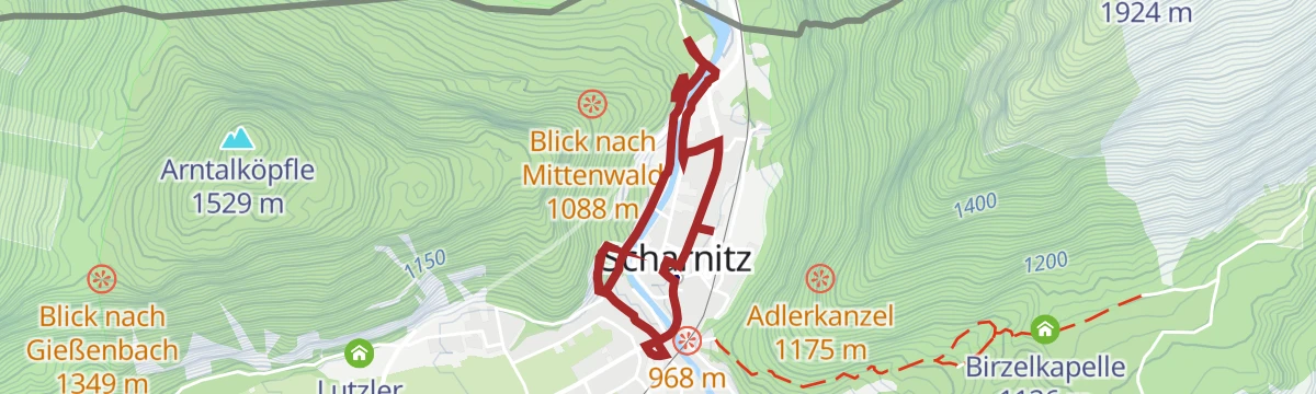 Route map: Kulturwanderweg Scharnitz